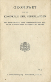 GRONDWET VOOR HET KONINKRIJK DER NEDERLANDEN - 1938