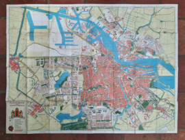 PLATTEGROND VAN AMSTERDAM – Schaal 1 : 16.000 – jaren ‘60