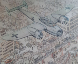Poster: ‘het verwoeste Rotterdam’ – Nico Bronkhorst, tijdens de bezetting - 1994