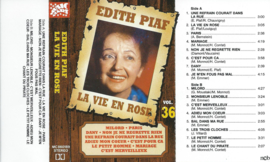 MC – EDITH PIAF - LA VIE EN ROSE -  VOL. 36 – ca. 1990 (♪)