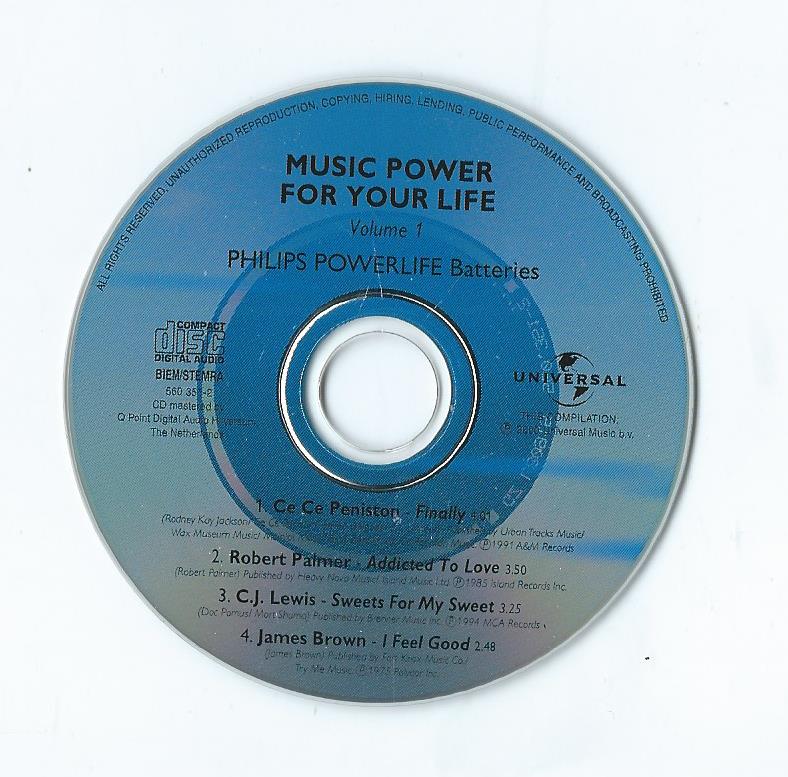 CD – Mini-Single - Various – Music Power For Your Life - Volume 1 - 2000
