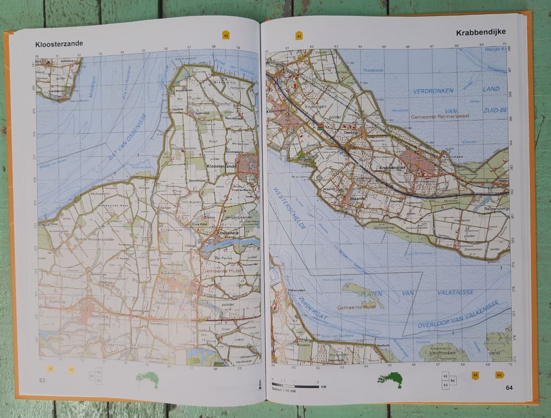 Topografische atlas 1:50.000 Zuid-Nederland - 2016