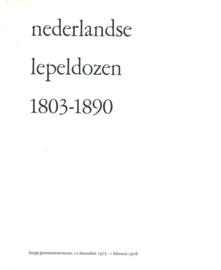 nederlandse lepeldozen 1803-1890 - Beatrice Jansen – 1975-1976