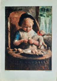Prent – HUISMOEDERTJE – Evert Pieters (1856-1932)