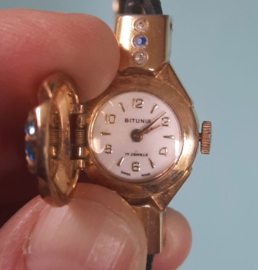Horloge – Dames horloge BITUNIA 17 JEWELS – jaren ‘60
