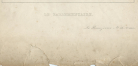 Prent – LE PARLEMENTAIRE. - P. (Paulus) Lauters (1806-1875) – ca. 1840