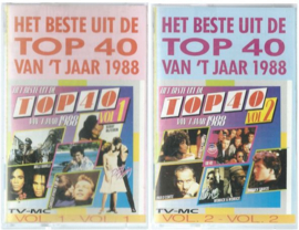 MC – Various - HET BESTE UIT DE TOP 40 VAN 'T JAAR 1988 – 2 stuks - 1988