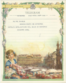 SET van 4 oude belgische telegrammen – 1948
