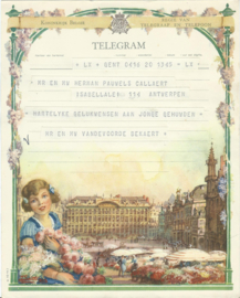 SET van 4 oude belgische telegrammen – 1948