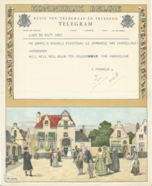 SET van 4 oude belgische telegrammen – 1948