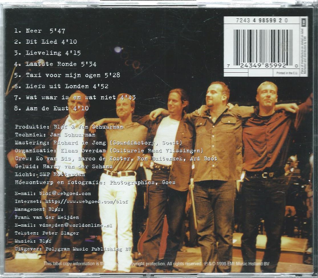 CD – BLØF – XXL (Live met het Zeeuws Orkest) - 1998