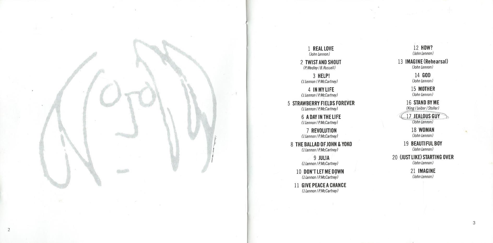 CD – John Lennon – IMAGINE - MUSIC FROM THE MOTION PICTURE – 1988