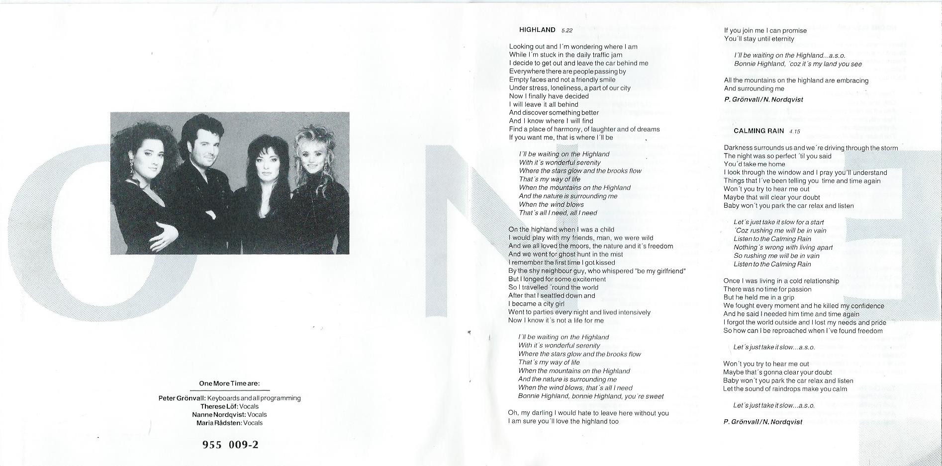 CD – ONE MORE TIME – HIGHLAND - 1992