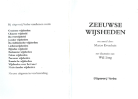 ZEEUWSE WIJSHEDEN – Marco Evenhuis – 1999