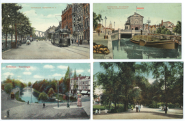 SET van 4 ansichtkaarten - Rotterdam – 1907-1914