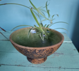 Vintage berkenbast bloempot
