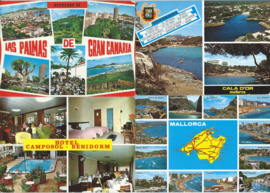 SET van 4 ansichtkaarten – Spanje – o.a. 1974, 1977