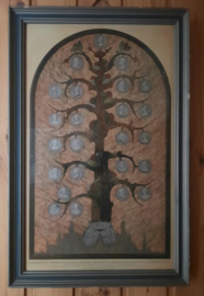 Prent - STAMBOOM VAN HET VORSTENHUIS ORANJE NASSAU - 1930