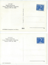 SET van 2 ansichtkaarten - Rotterdam – “SPIDO” – ca. 1950