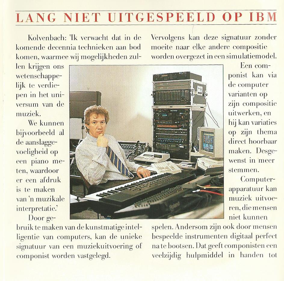 CD – Floris Kolvenbach – Personal Music - 1988