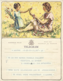SET van 4 oude belgische telegrammen – 1948