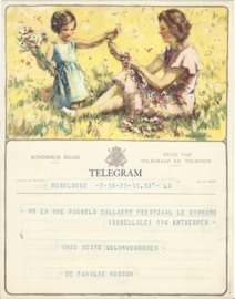 SET van 4 oude belgische telegrammen – 1948