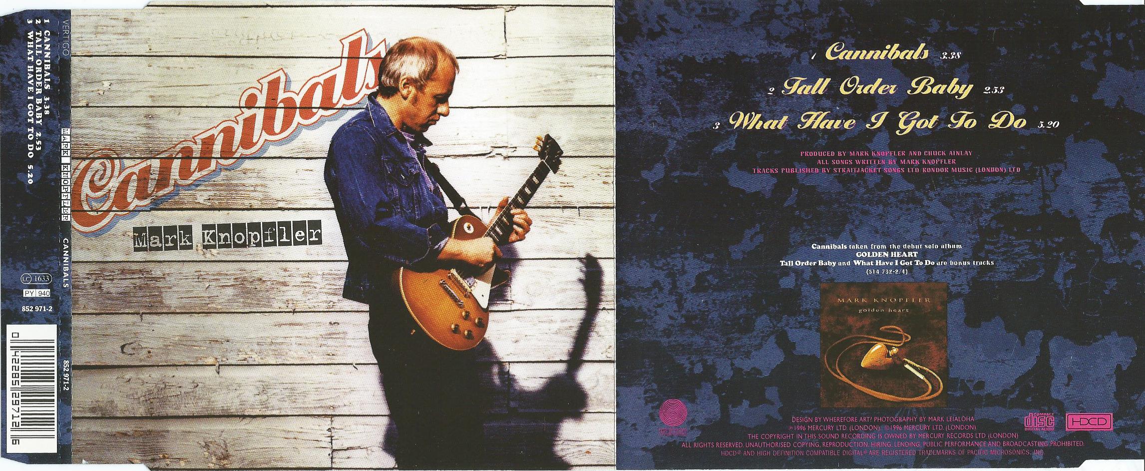 CD – Single – Mark Knopfler – Cannibal - 1996