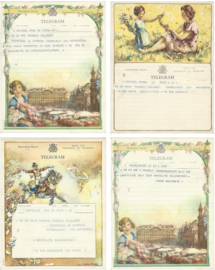 SET van 4 oude belgische telegrammen – 1948