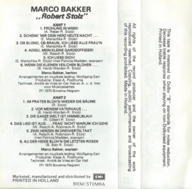 MC - Marco Bakker ‎– “Robert Stolz” - 1970