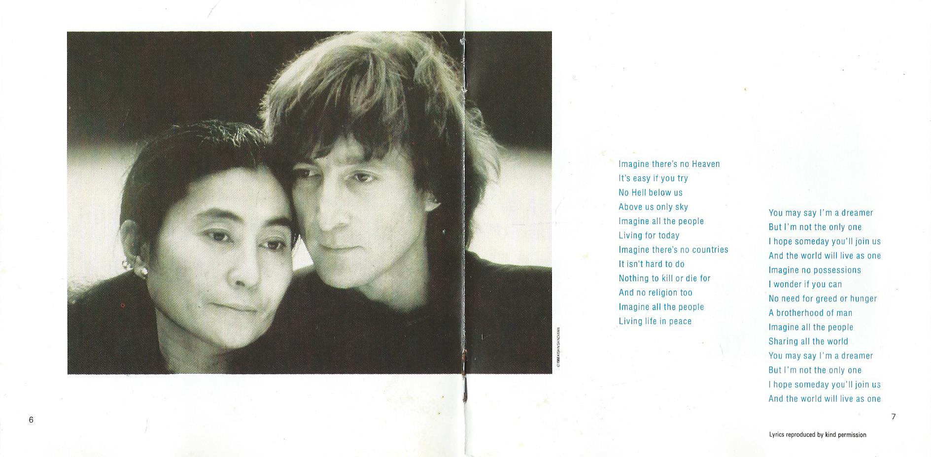 CD – John Lennon – IMAGINE - MUSIC FROM THE MOTION PICTURE – 1988