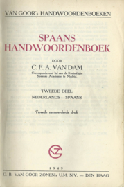 SPAANS HANDWOORDENBOEK – C.F.A. VAN DAM - 1949