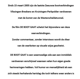 DVD – DE BOOT GAAT – JOOST SEELEN – 2003