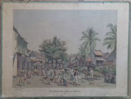 Schoolplaat: De Chineesche kamp te Batavia - Java  (W.C.C. Bleckmann) - 1915-1924