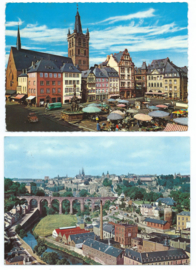 SET van 2 ansichtkaarten – Luxemburg – o.a. 1966