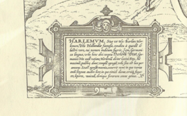 Prent – plattegrond HARLEMVM (Haarlem) - Georg Braun en Frans Hogenberg (N5)