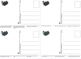 SET van 4 ansichtkaarten – IJsland