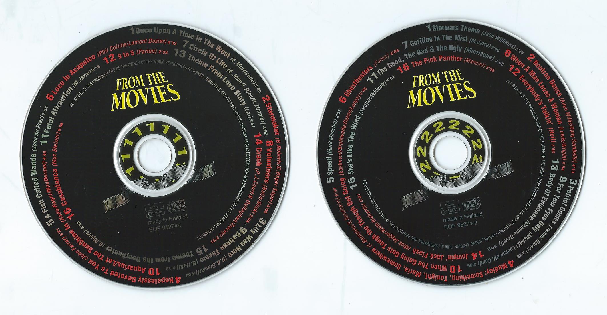 CD – Various – FROM THE MOVIES – 2 CD