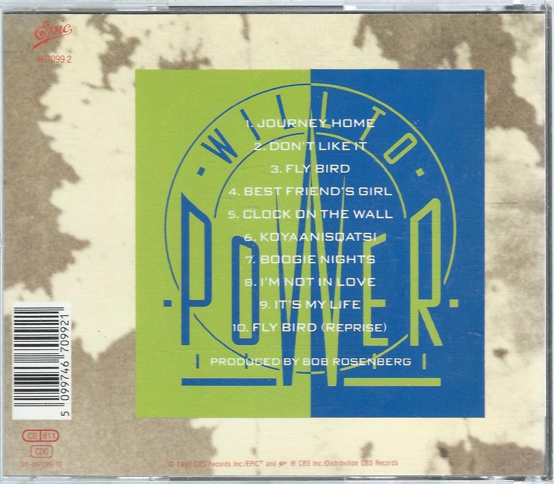 CD – WILL TO POWER – JOURNEY HOME - 1990