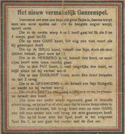 Het nieuw vermakelijk Ganzenspel (Ons mooi speel-boek) – ca. 1925