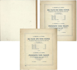 BIJ HUIS EN VAN HONK – DEEL I, III en IV - A. GRIMME EN K. NOREL – ca. 1961-1962 – 3 stuks