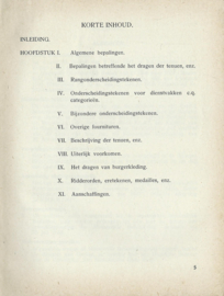INWENDIGE DIENST – REGLEMENT Nr 2 Deel B (Uniformen) – 1948