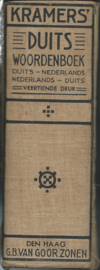 KRAMERS’ DUITS WOORDENBOEK - DUITS-NEDERLANDS EN NEDERLANDS-DUITS - 1941