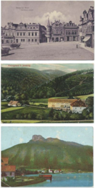 SET van 3 ansichtkaarten – Tsjecho-Slowakije – 1908, 1909 en 1911