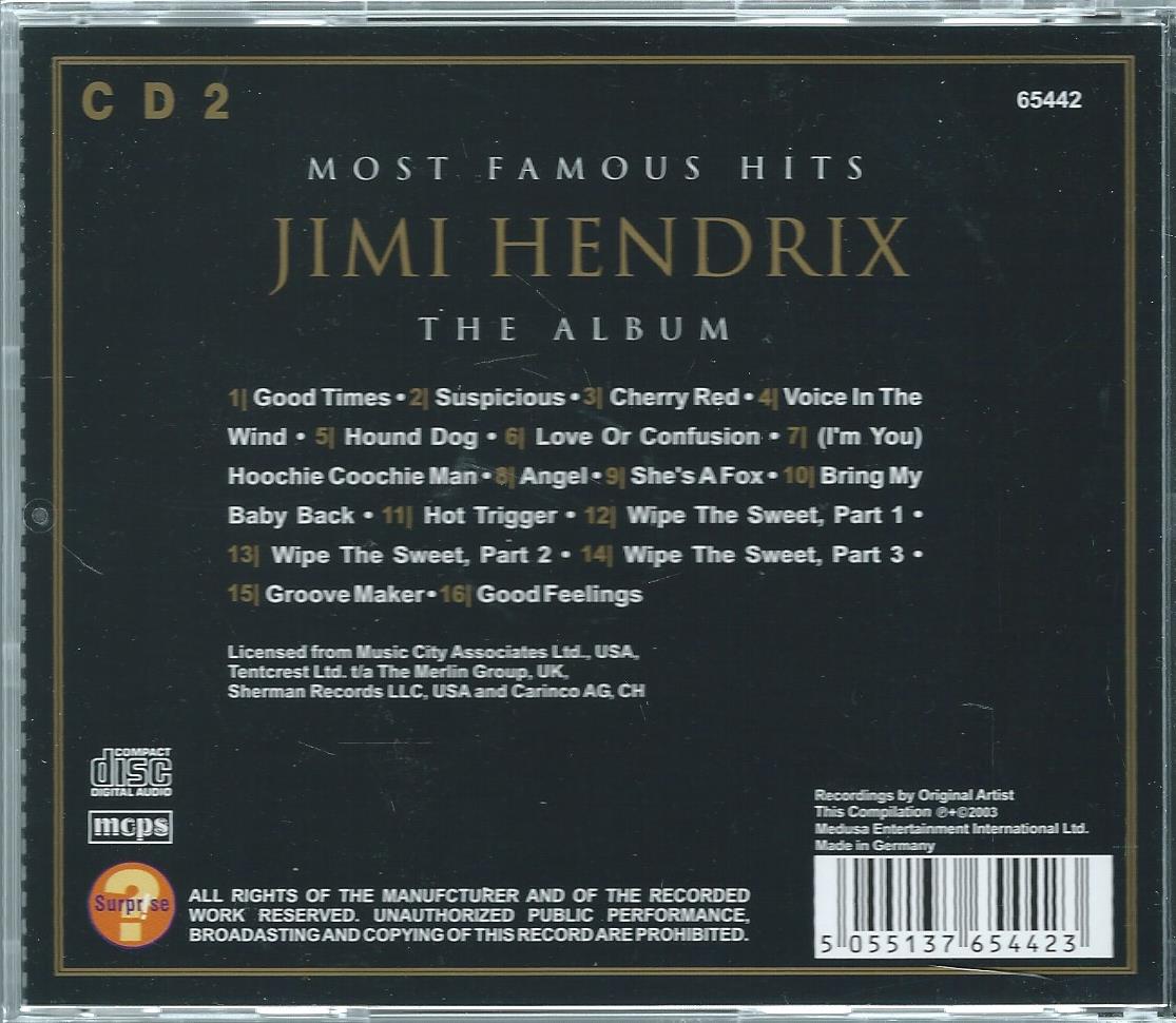 CD – JIMI HENDRIX – THE ALBUM – 2CD – 2003