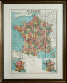 Prent – kaart – LA FRANCE - No 17 - ca. 1939