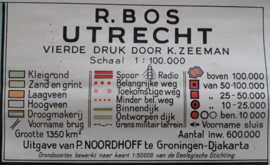 Wandkaart: Utrecht (Blinde schoolkaart) - ca. 1955