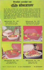 Braden en Stoven in de RÖMERTOPF – EVA EXNER, F.P. MÜNCH - 1970