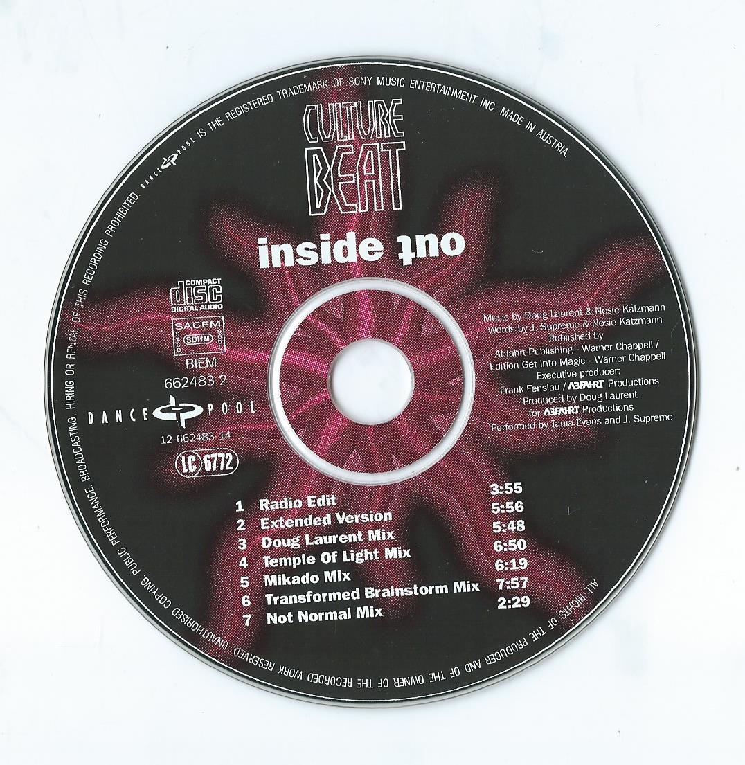 CD – Maxi-Single – CULTURE BEAT – inside out - 1995