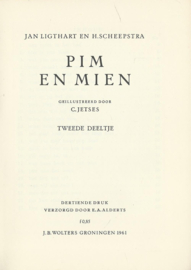 PIM EN MIEN – TWEEDE DEELTJE - JAN LIGTHART EN H. SCHEEPSTRA – 1961