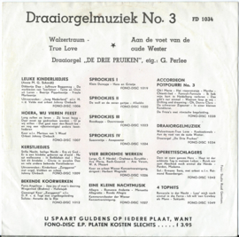Draaiorgel “De Drie Pruiken” - Draaiorgelmuziek No. 3 - 1964